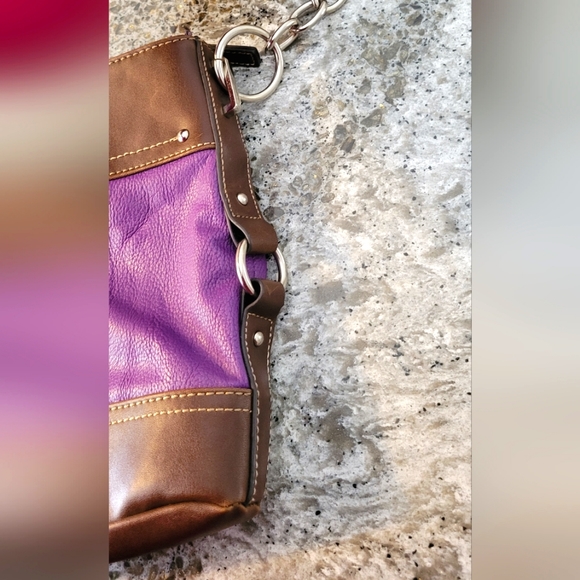 CHAPS Crossbody Purple & Brown purse - Picture 7 of 9